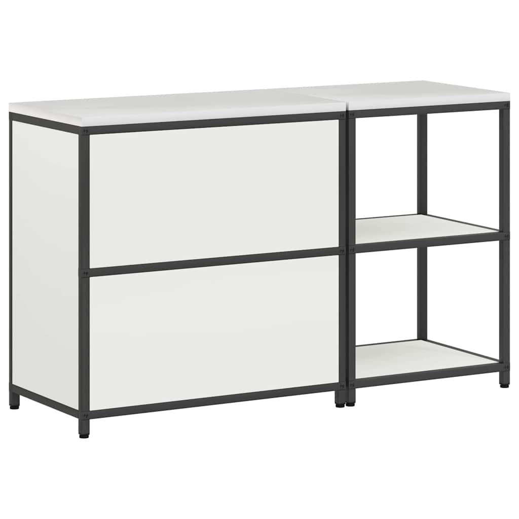 vidaXL Kitchen Storage Set HATTEM 2 pcs White Cold-rolled Steel