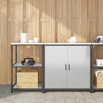 vidaXL Kitchen Storage Set HATTEM 2 pcs Silver Stainless Steel
