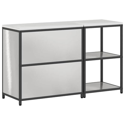 vidaXL Kitchen Storage Set HATTEM 2 pcs Silver Stainless Steel
