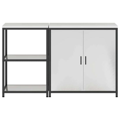 vidaXL Kitchen Storage Set HATTEM 2 pcs Silver Stainless Steel