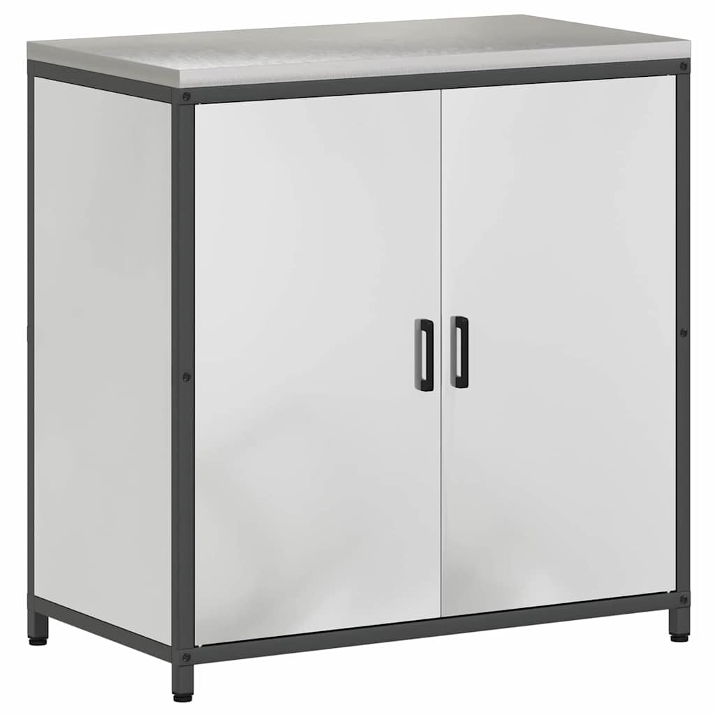 vidaXL Kitchen Storage Set HATTEM 2 pcs Silver Galvanised Steel