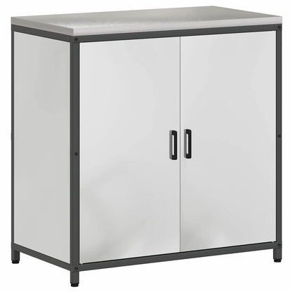 vidaXL Kitchen Storage Set HATTEM 2 pcs Silver Galvanised Steel