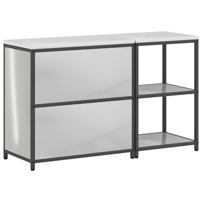 vidaXL Kitchen Storage Set HATTEM 2 pcs Silver Galvanised Steel