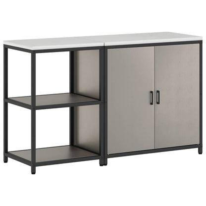vidaXL Kitchen Storage Set with Shelf 2 pcs Rusty Weathering Steel