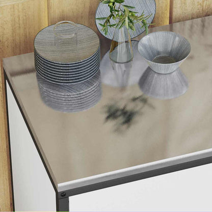 vidaXL Kitchen Storage Set HATTEM 2 pcs White Cold-rolled Steel