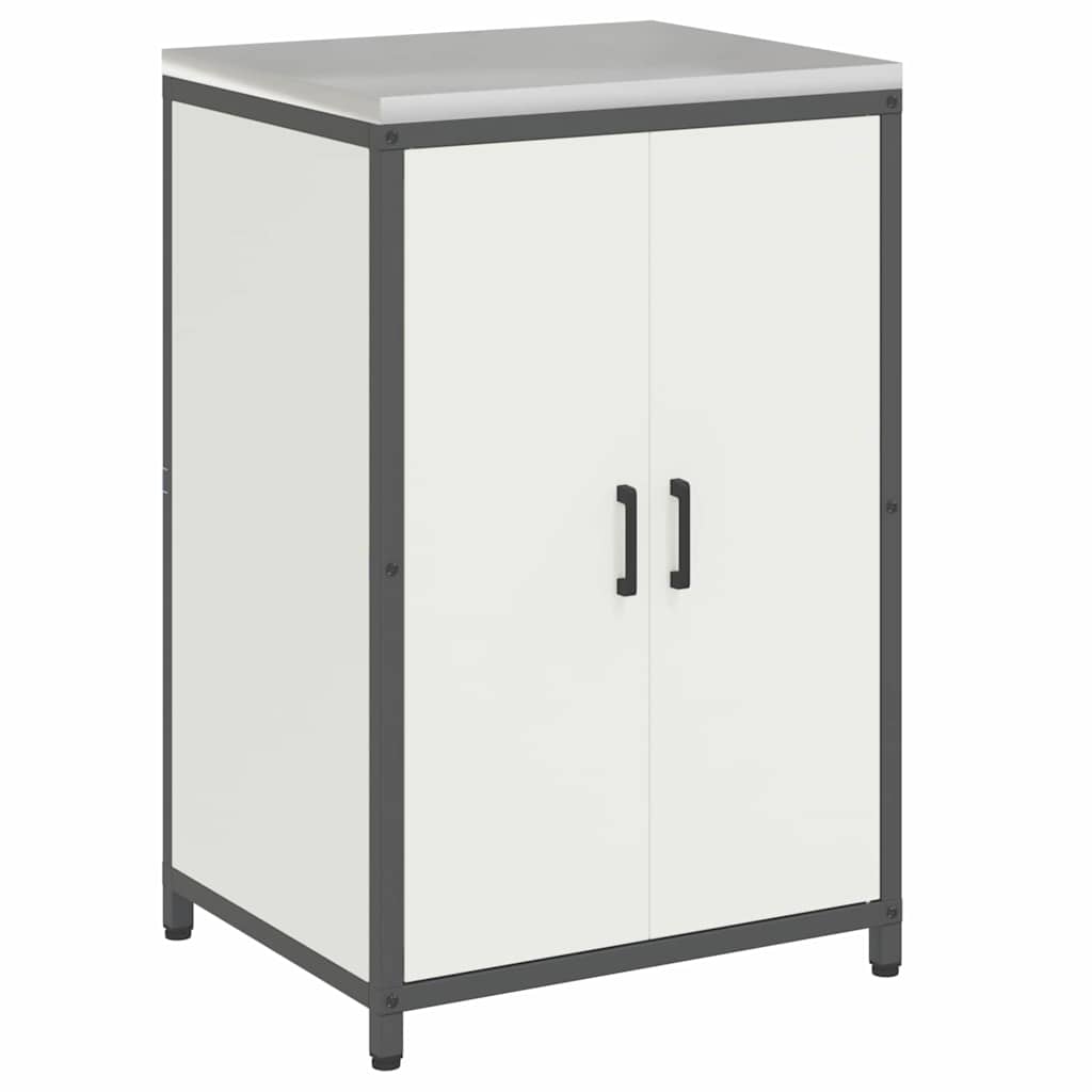 vidaXL Kitchen Storage Set HATTEM 2 pcs White Cold-rolled Steel