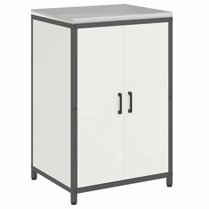 vidaXL Kitchen Storage Set HATTEM 2 pcs White Cold-rolled Steel