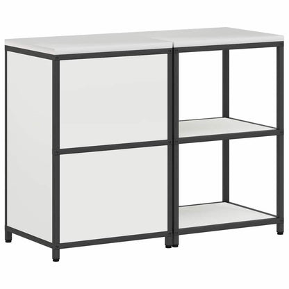 vidaXL Kitchen Storage Set HATTEM 2 pcs White Cold-rolled Steel