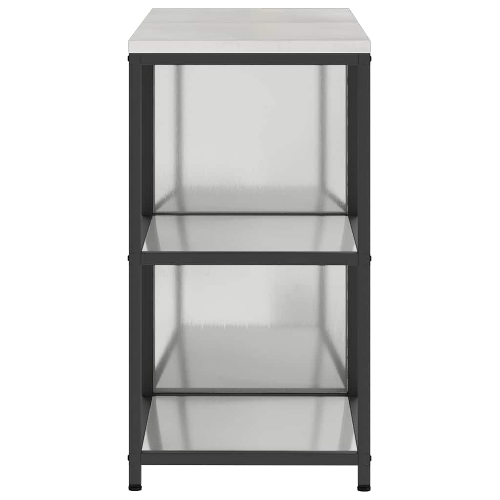 vidaXL Kitchen Storage Set HATTEM 2 pcs Silver Galvanised Steel