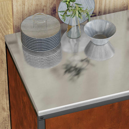 vidaXL Kitchen Storage Set HATTEM 2 pcs Rusty Steel