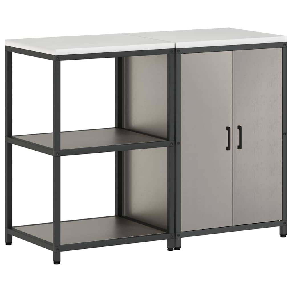 vidaXL Kitchen Storage Set HATTEM 2 pcs Rusty Steel