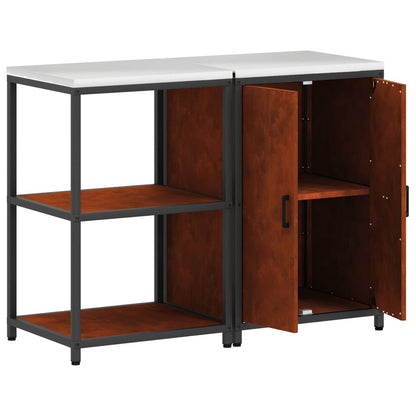 vidaXL Kitchen Storage Set HATTEM 2 pcs Rusty Steel