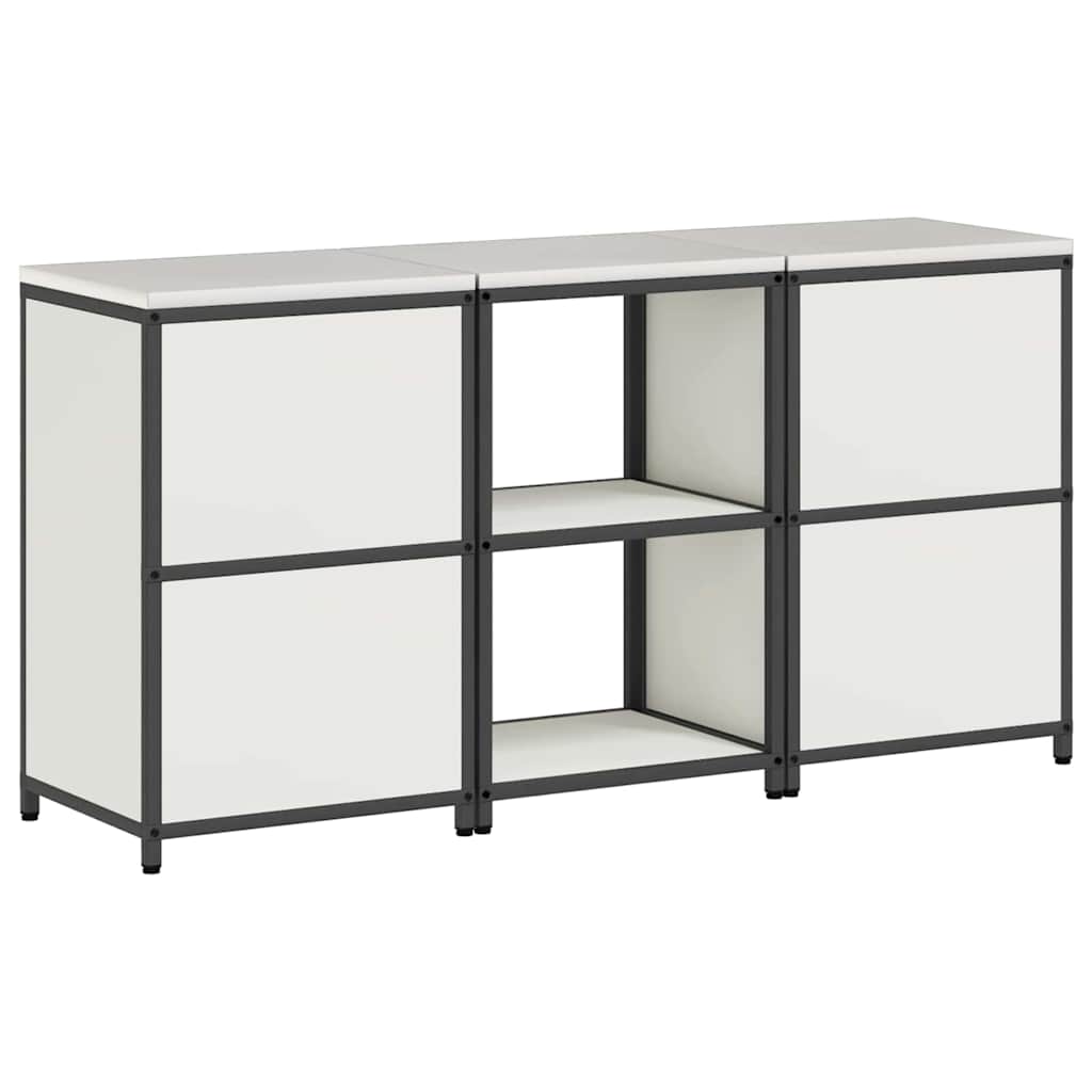 vidaXL Kitchen Storage Set HATTEM 3 pcs White Cold-rolled Steel
