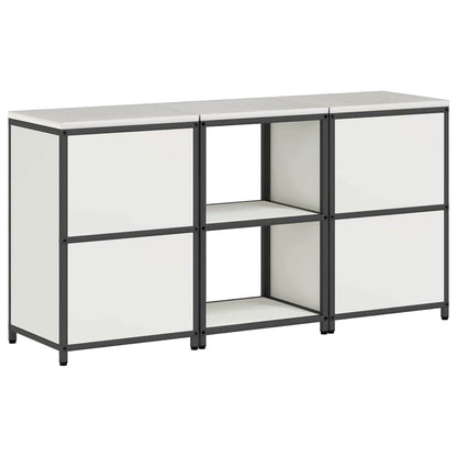 vidaXL Kitchen Storage Set HATTEM 3 pcs White Cold-rolled Steel