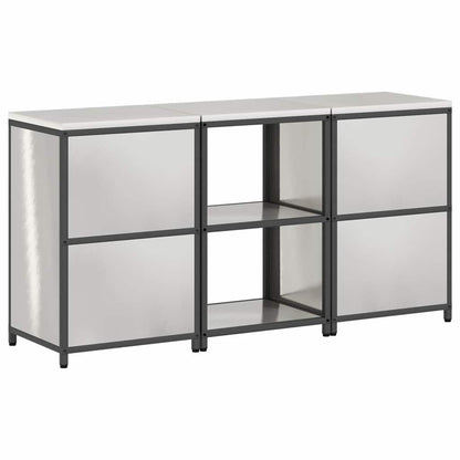 vidaXL Kitchen Storage Set HATTEM 3 pcs Silver Stainless Steel