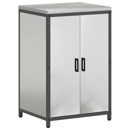 vidaXL Kitchen Storage Set HATTEM 3 pcs Silver Galvanised Steel