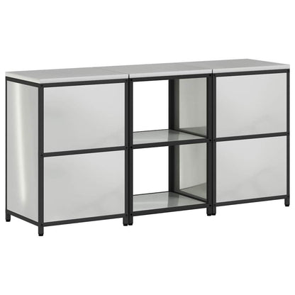 vidaXL Kitchen Storage Set HATTEM 3 pcs Silver Galvanised Steel