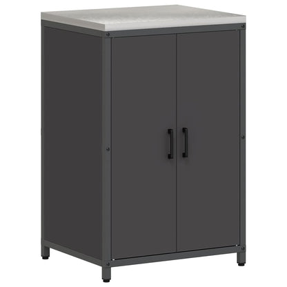 vidaXL Kitchen Storage Set HATTEM 3 pcs Black Cold-rolled Steel