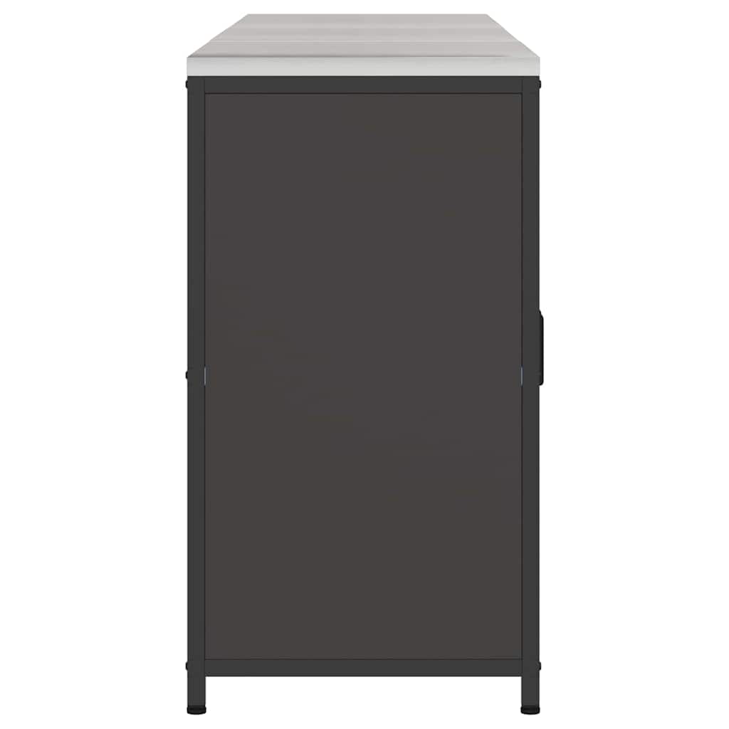 vidaXL Kitchen Storage Set HATTEM 3 pcs Black Cold-rolled Steel