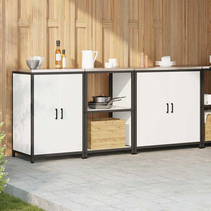 vidaXL Kitchen Storage Set HATTEM 3 pcs White Cold-rolled Steel