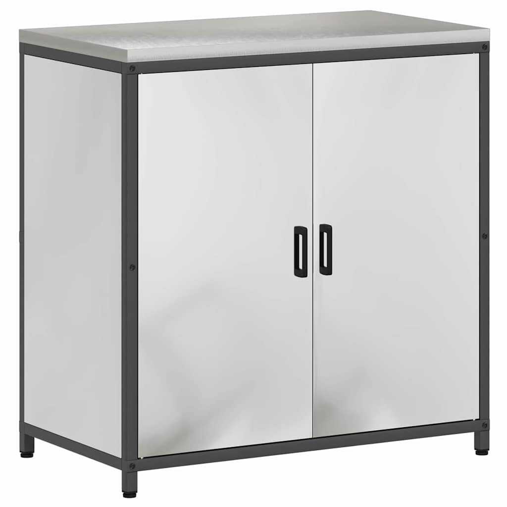 vidaXL Kitchen Storage Set HATTEM 3 pcs Silver Galvanised Steel