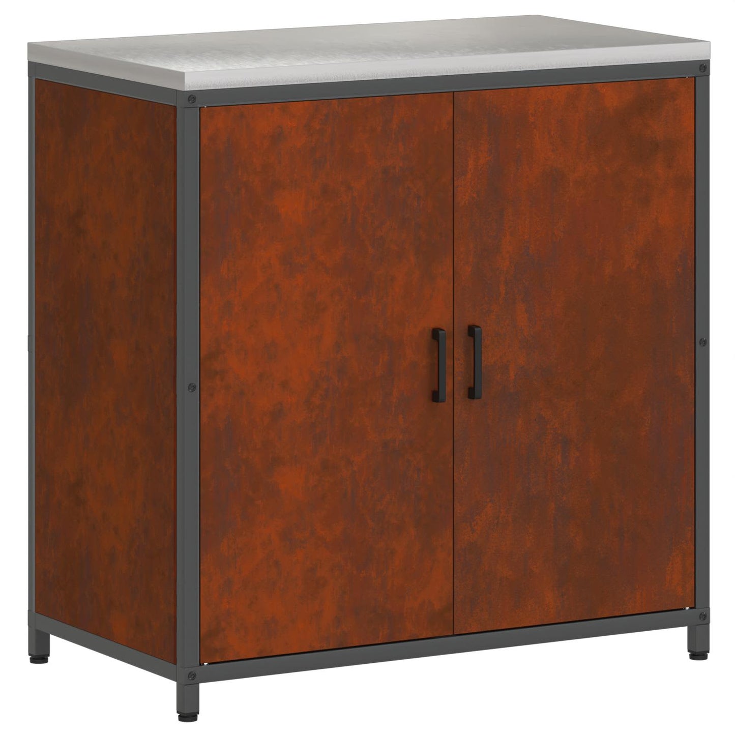 vidaXL Kitchen Storage Set HATTEM 3 pcs Rusty Steel