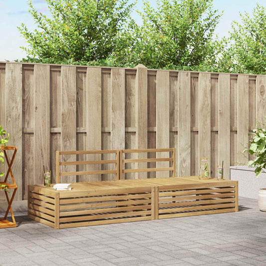 vidaXL 2 pcs Outdoor Sofa Set White