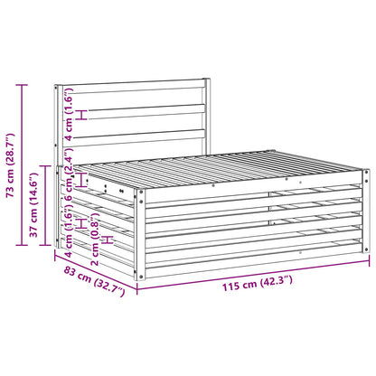 vidaXL 2 pcs Outdoor Sofa Set White