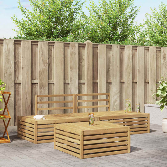vidaXL 4 pcs Outdoor Sofa Set White