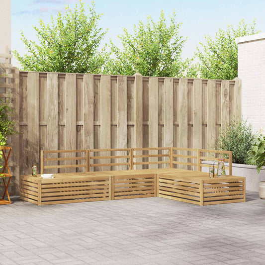 vidaXL 5 pcs Outdoor Sofa Set White