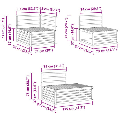 vidaXL 5 pcs Outdoor Sofa Set White