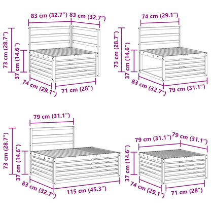 vidaXL Outdoor Sofa Set 6 Piece