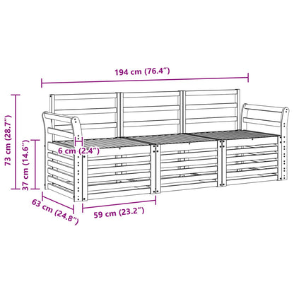 vidaXL Sofa Sets Solid Acacia Wood