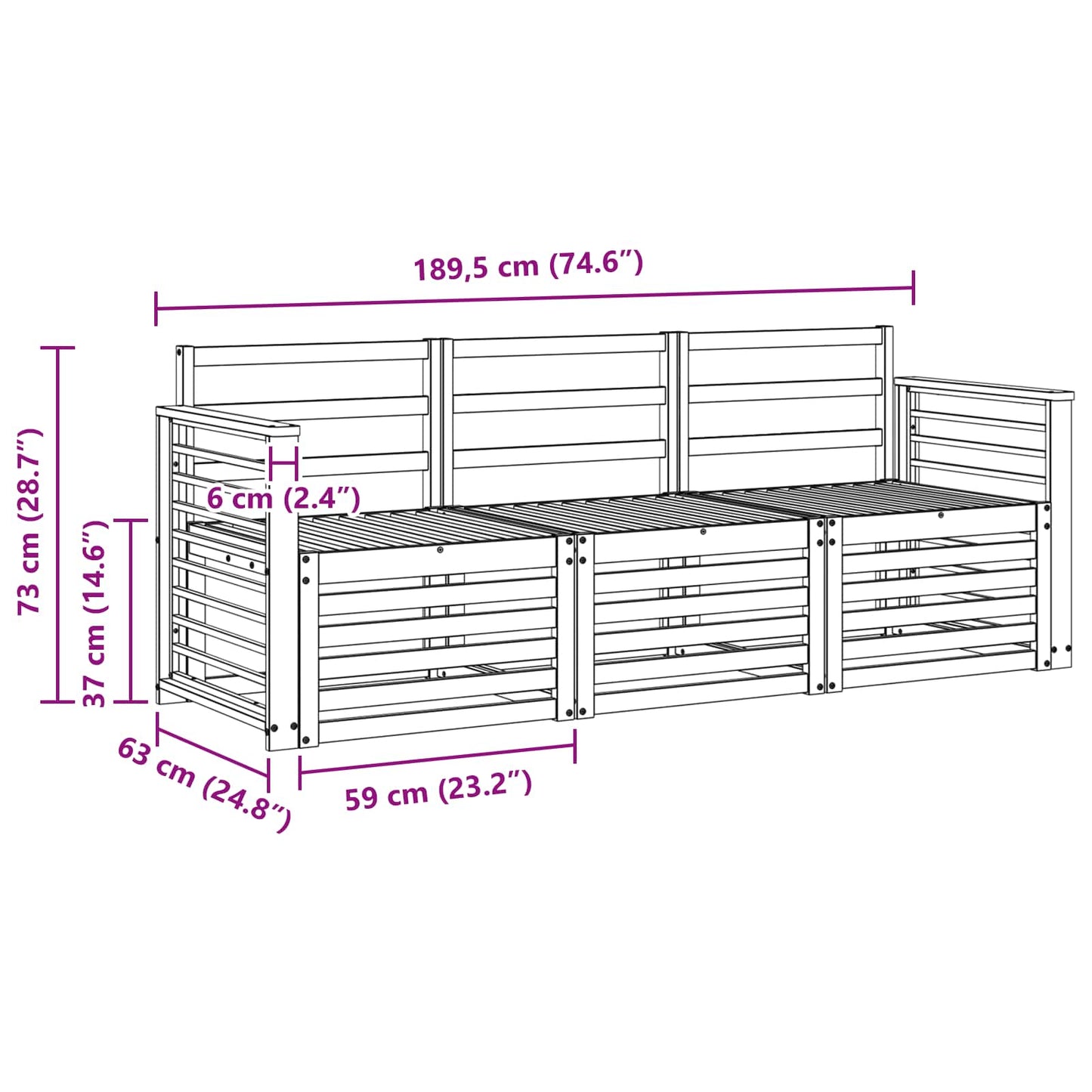 vidaXL Sofa Sets 3 pcs