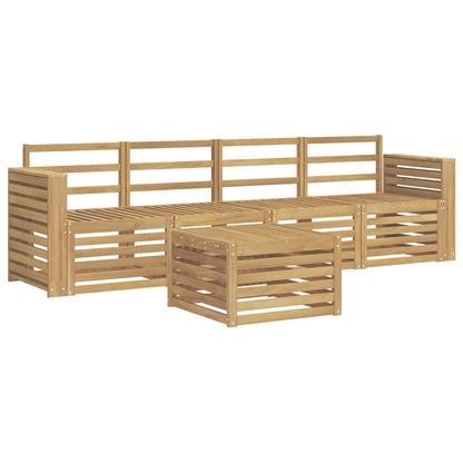 vidaXL Outdoor Sofa Set 5 pcs White Solid Acacia Wood