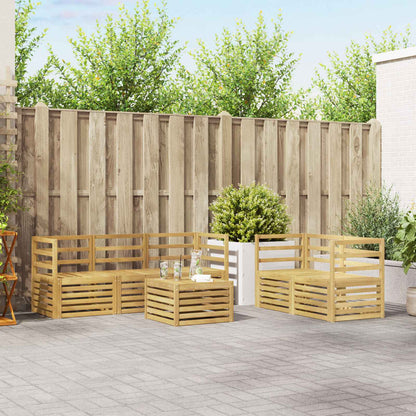 vidaXL Outdoor Sofa Set 6 pcs White Solid Acacia Wood