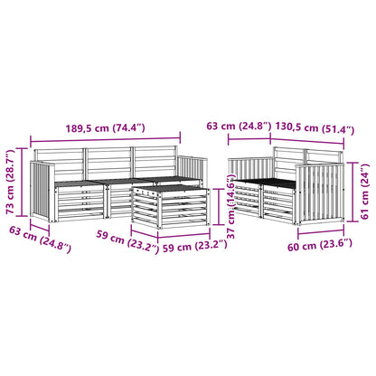 vidaXL Sofa Sets Solid Acacia Wood