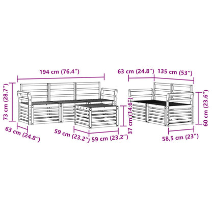 vidaXL Sofa Sets Solid Acacia Wood