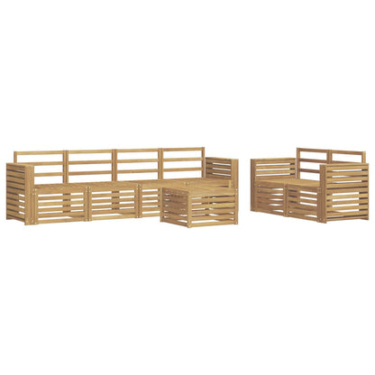 vidaXL Outdoor Sofa Set 7 pcs White Solid Acacia Wood