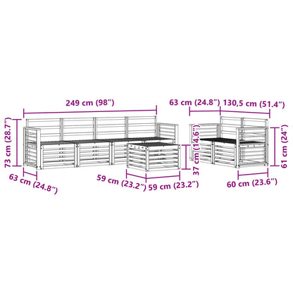 vidaXL Sofa Sets Solid Acacia Wood