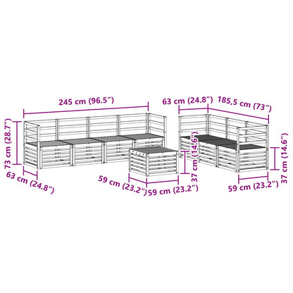vidaXL Sofa Sets Solid Acacia Wood