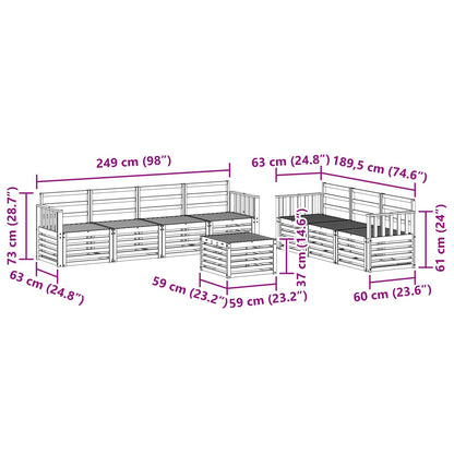 vidaXL Sofa Sets Solid Acacia Wood