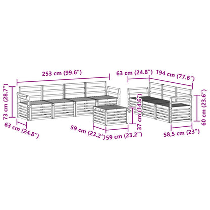 vidaXL Sofa Sets Solid Acacia Wood