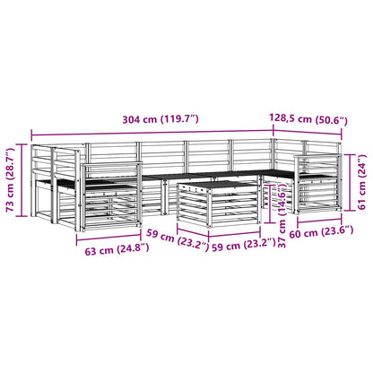 vidaXL Sofa Sets Solid Acacia Wood