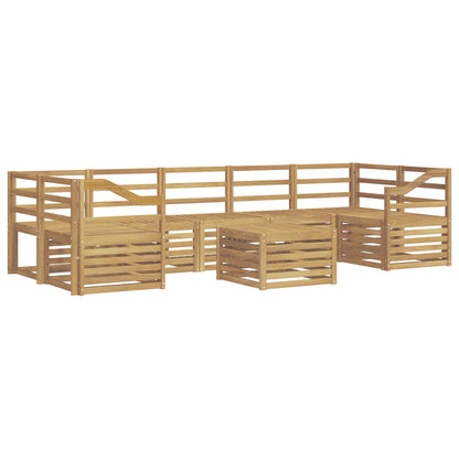 vidaXL Outdoor Sofa Set 8 pcs White Solid Acacia Wood