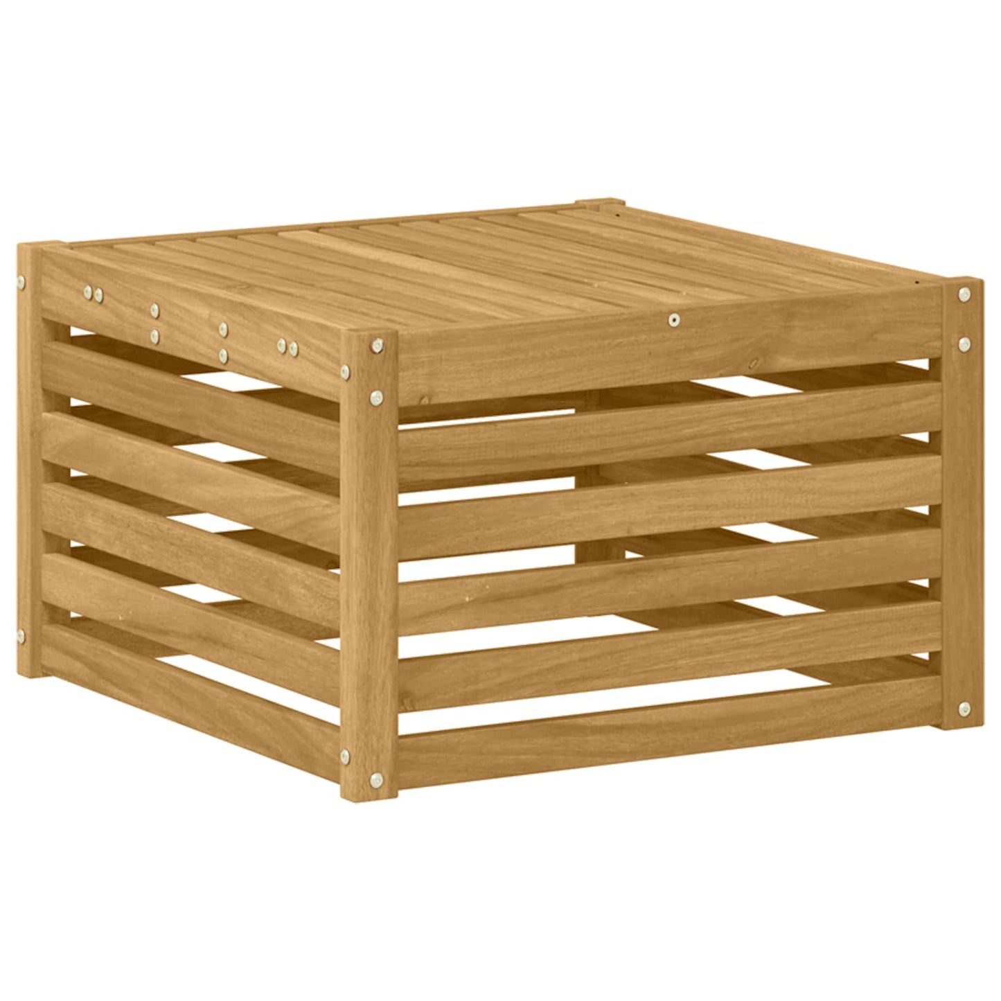 vidaXL Outdoor Sofa Set 9 pcs White 59 x 59 x 37 cm Solid Acacia Wood