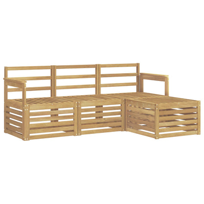 vidaXL Outdoor Sofa Set 4 pcs White 189.5 x 122.5 x 73 cm