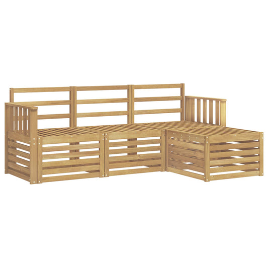 vidaXL Outdoor Sofa Set 4 pcs White 189.5 x 122.5 x 73 cm