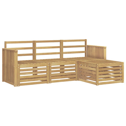 vidaXL Outdoor Sofa Set 4 pcs White 189.5 x 122.5 x 73 cm