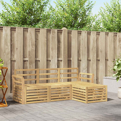 vidaXL Outdoor Sofa Set 4 pcs White 193.5 x 122.5 x 73 cm